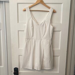 White Sleeveless Romper